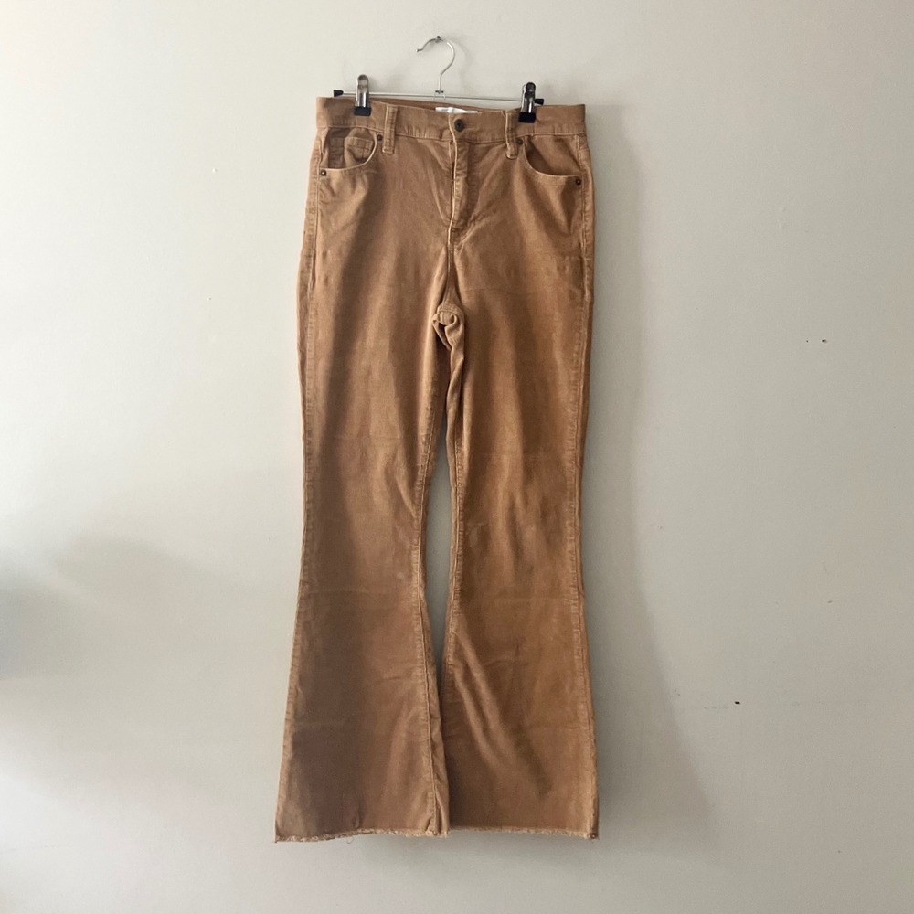 Re Generation by Celebrity Corduroy High Rise Flare Pants Camel Brown Size 7/28